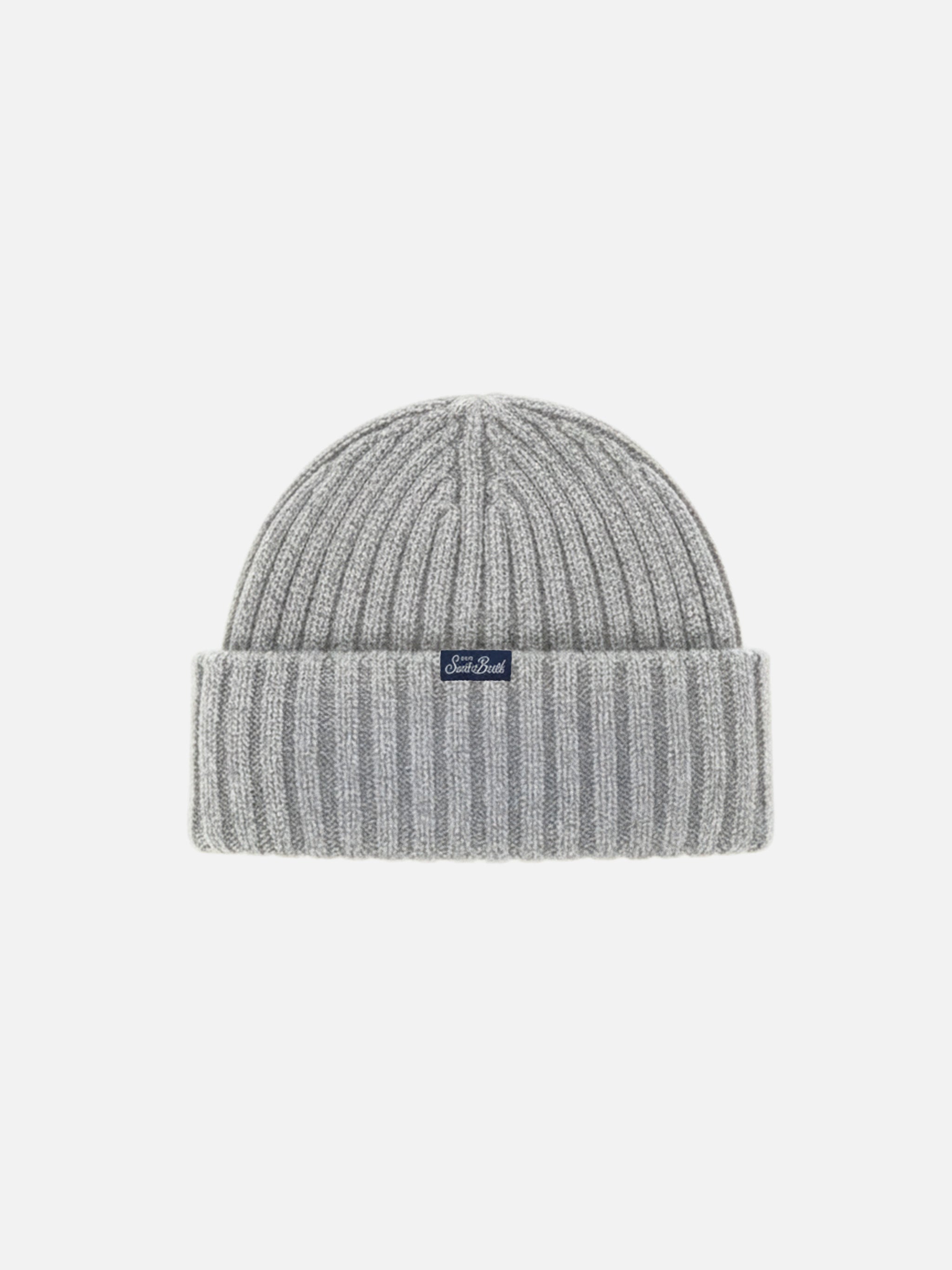 Beanie Wengen Grey Cashmere Blend With Super G Embroidery | Special Edition Hat