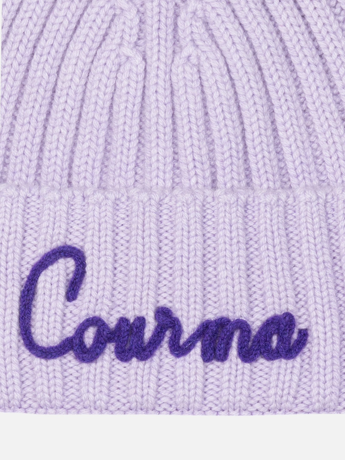 Girl Lilac Hat Wengen With Courma Embroidery Pink