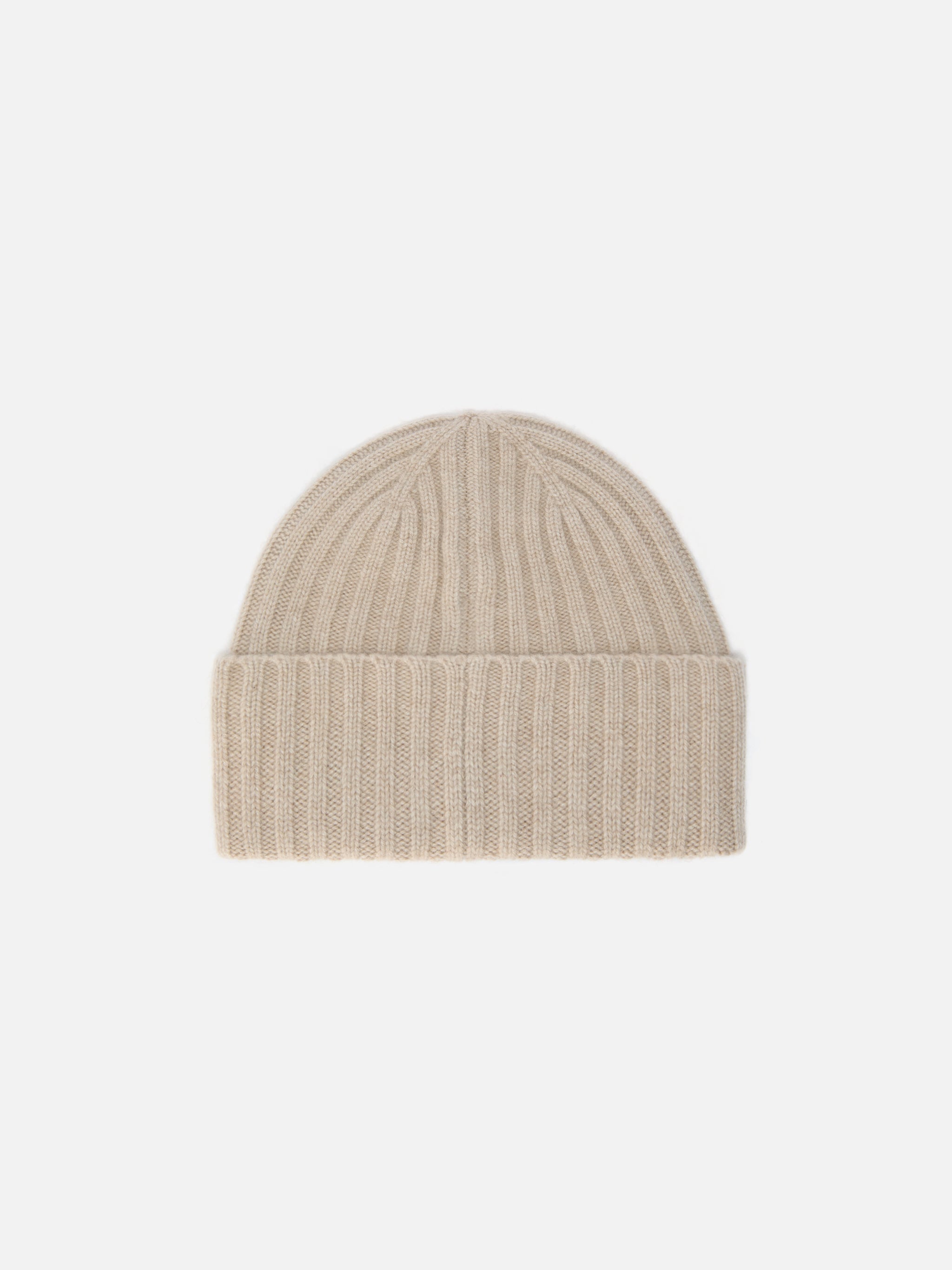 Wengen Beanie Cashmere Khaki With St. Barth Embroidery On The Turn-Up Brown Hat
