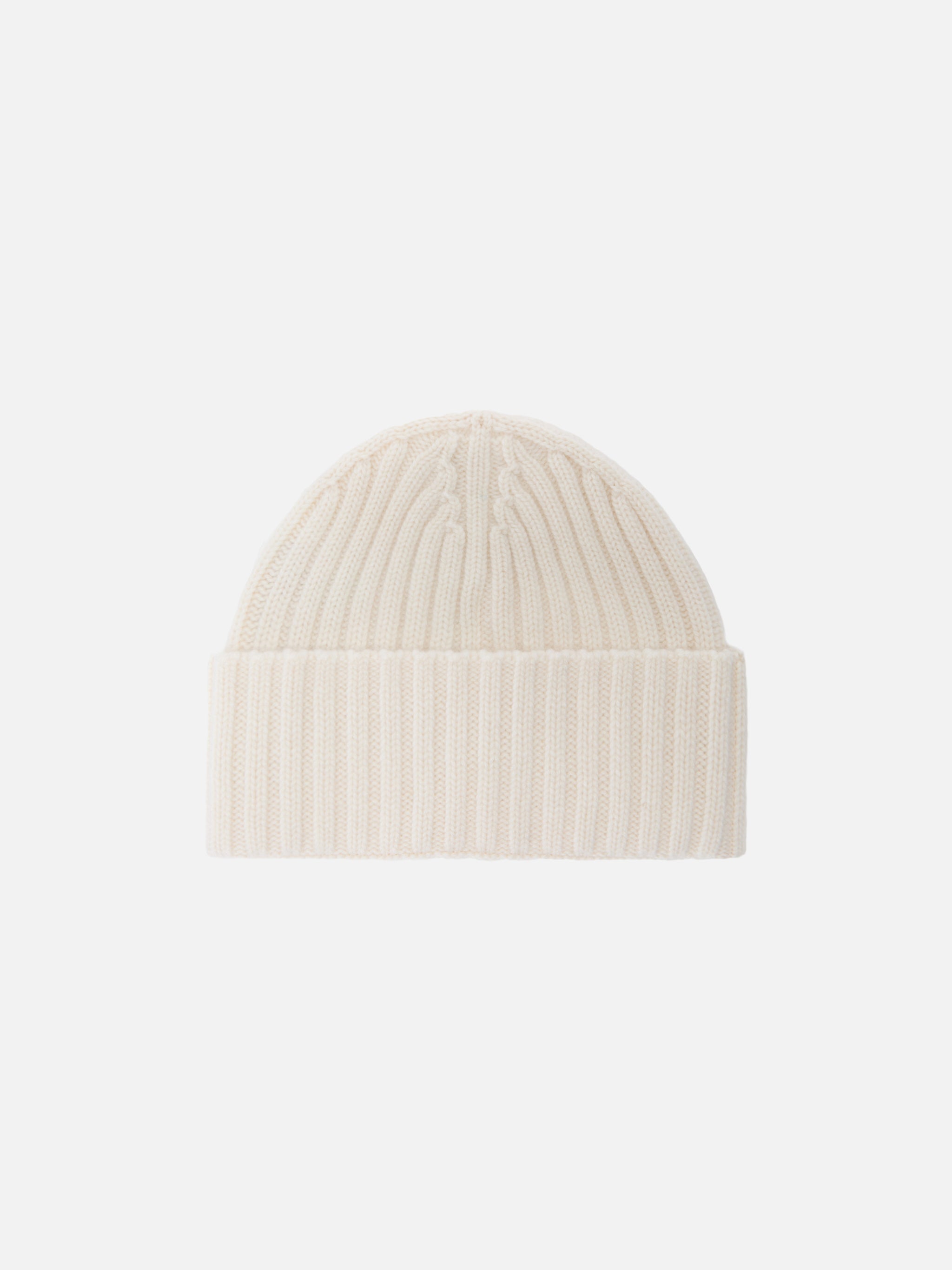 Wengen Beanie In Cashmere White With St. Moritz Embroidery __single__ Hat