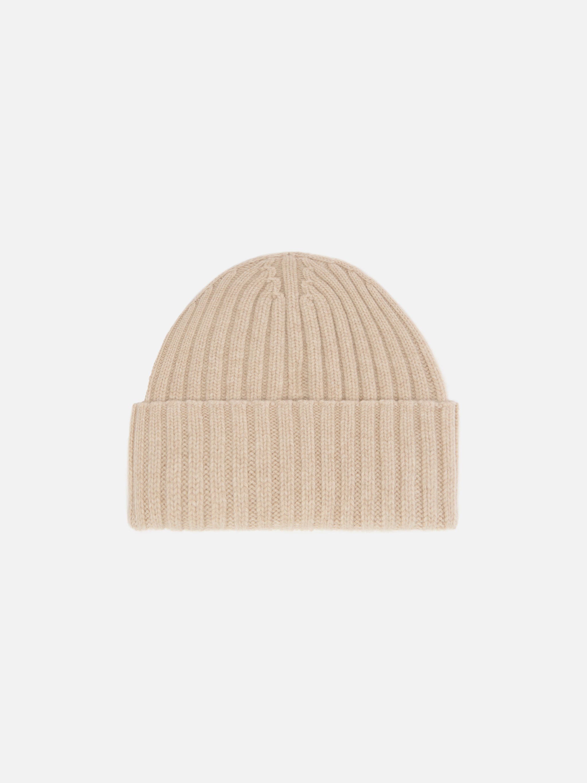 Wool Wengen Beanie Beige Brown Hat