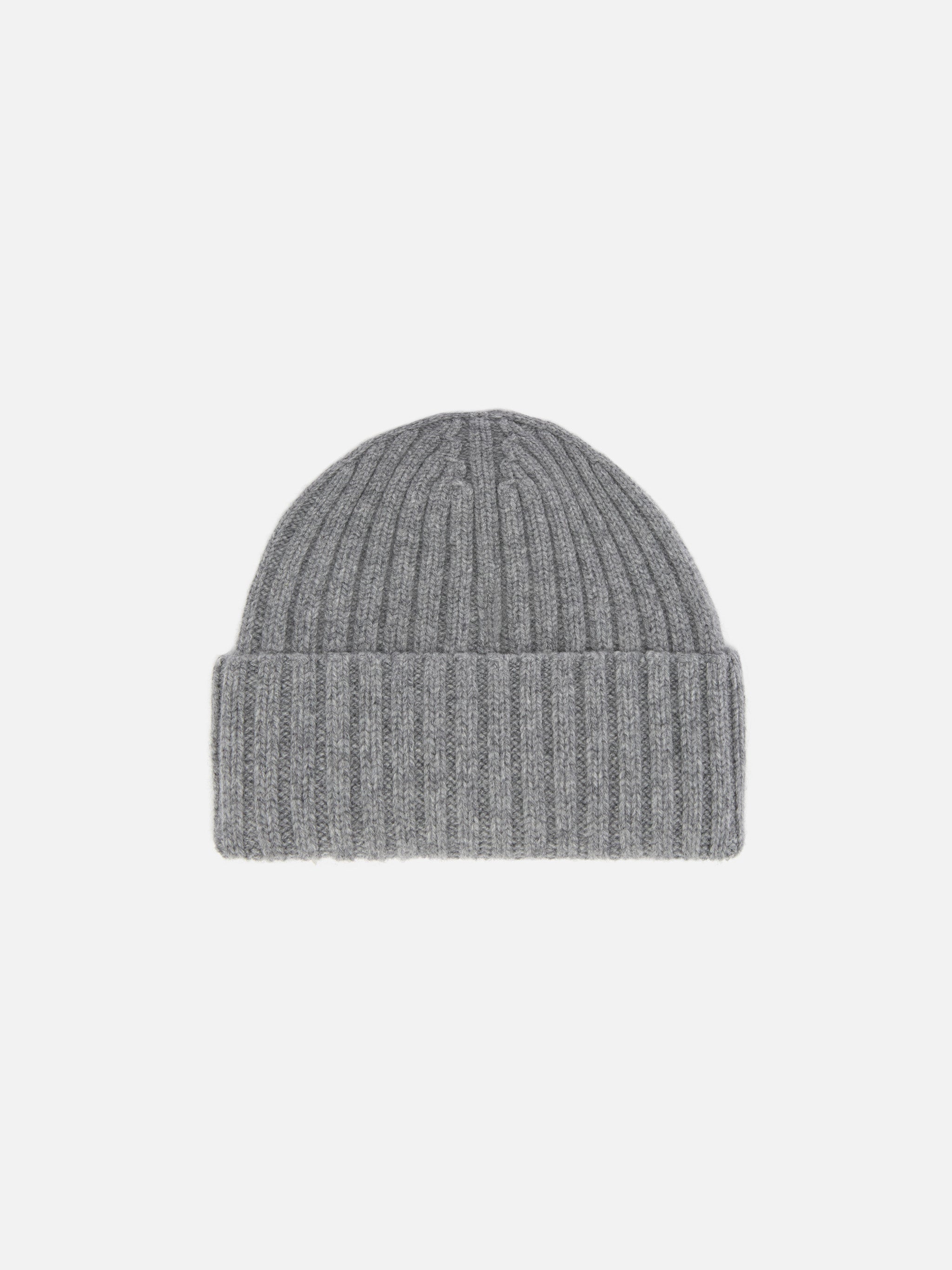 Wool Wengen Beanie Grey Melange Hat