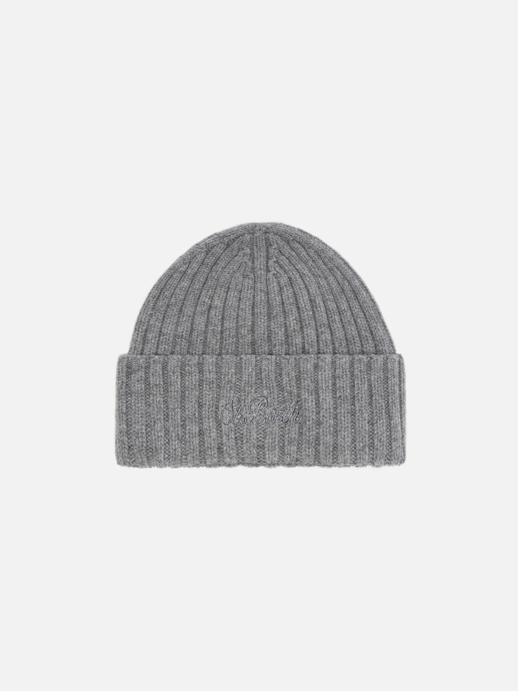 Wool Wengen Beanie Grey Melange Hat