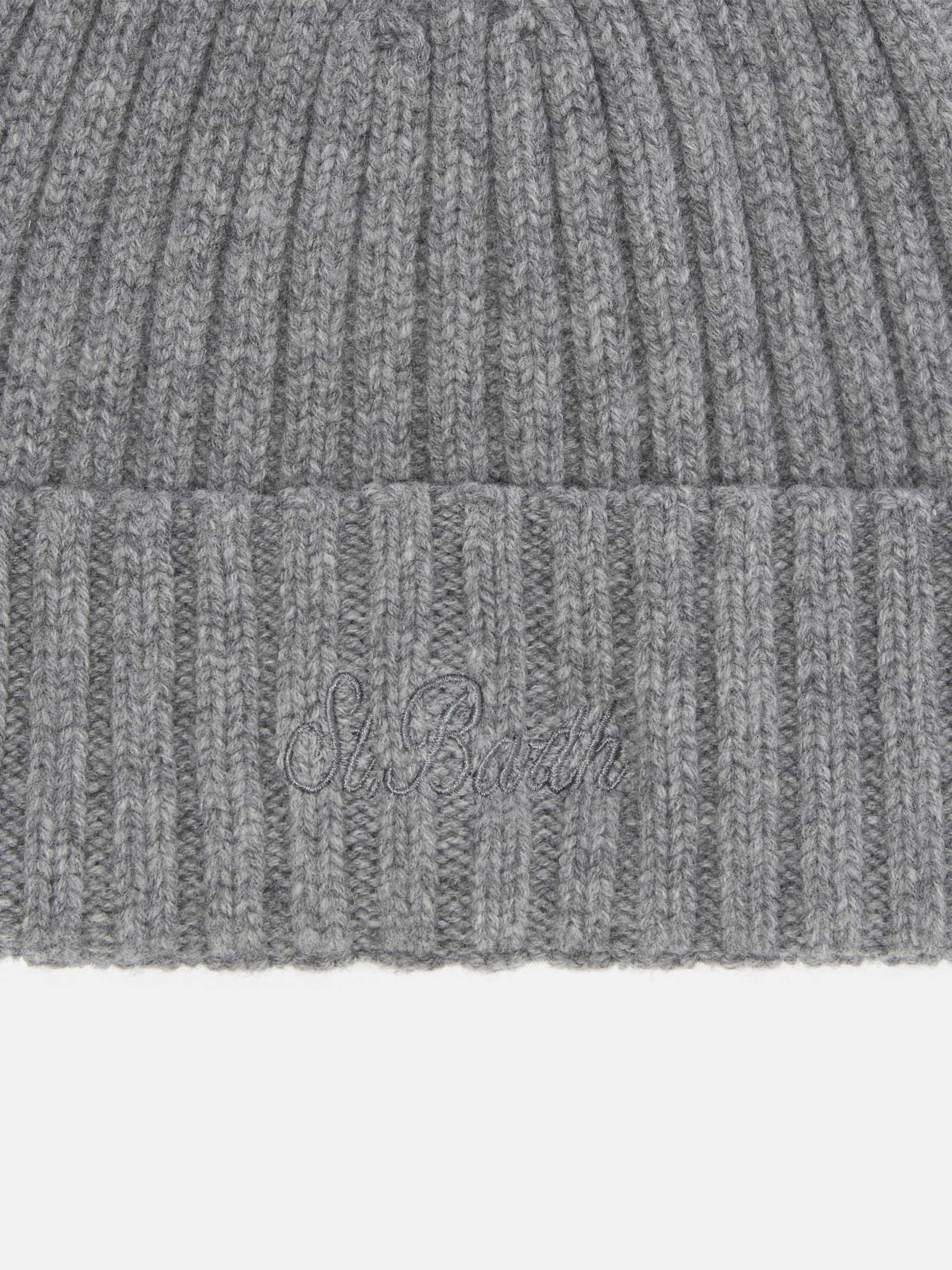 Wool Wengen Beanie Grey Melange Hat