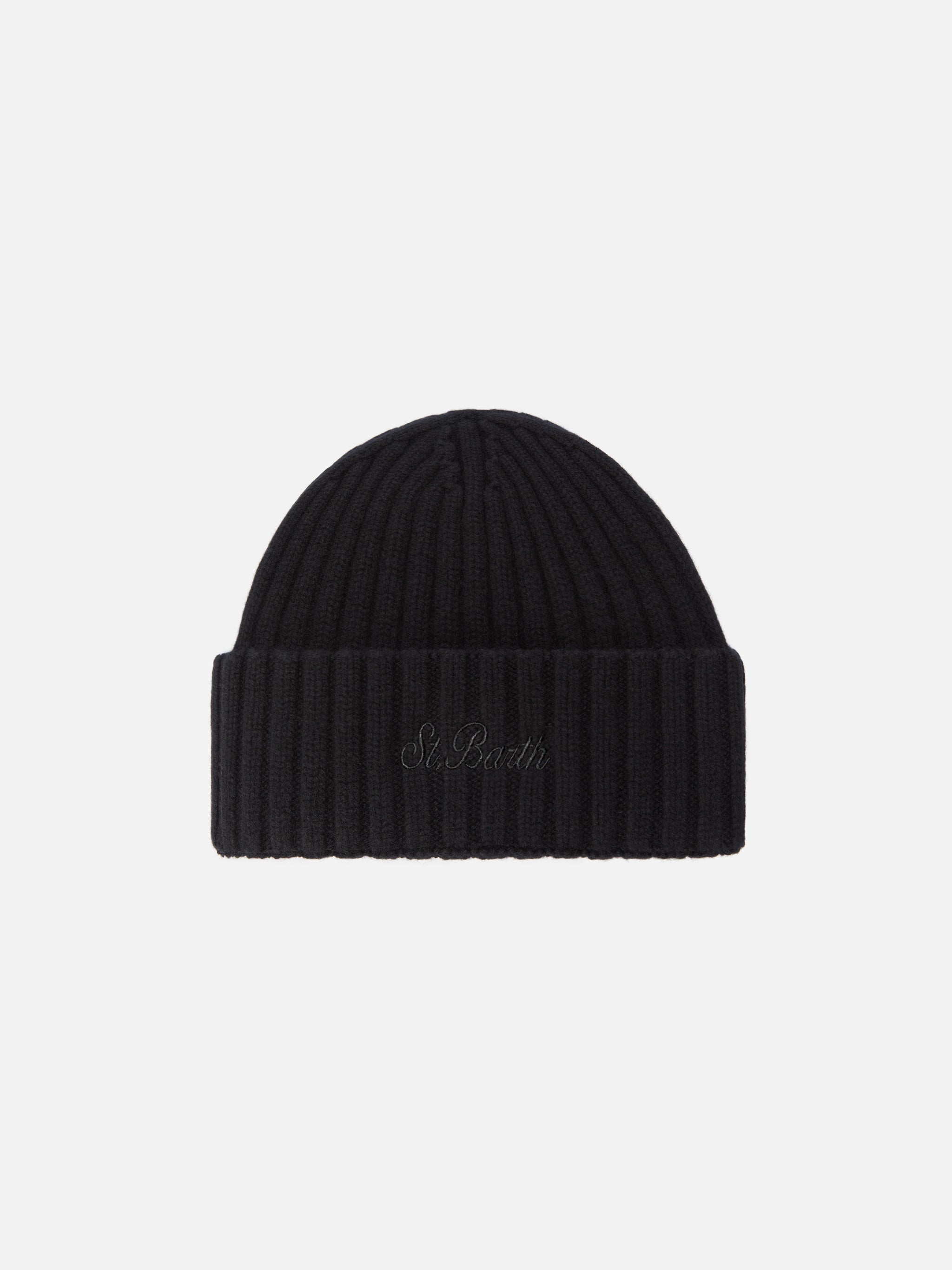 Wool Wengen Beanie Black Hat