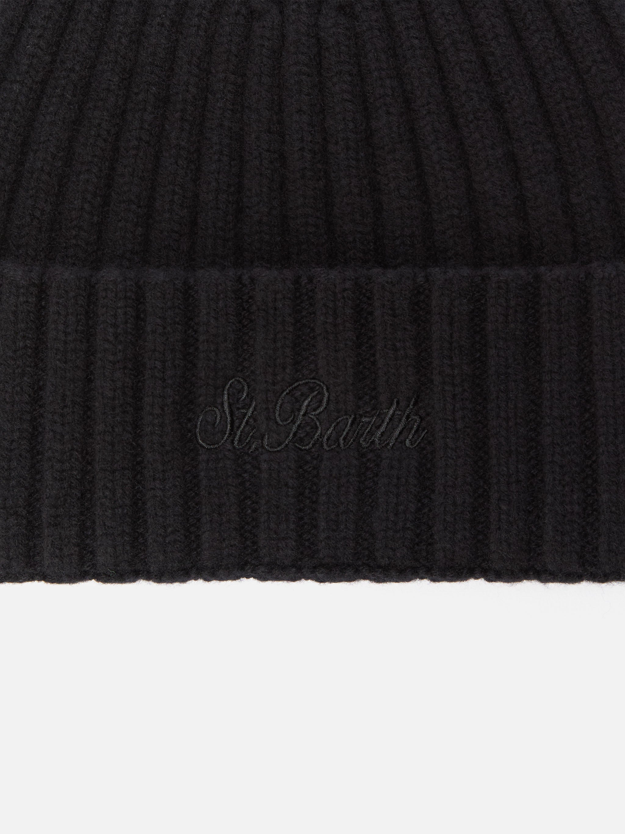 Wool Wengen Beanie Black Hat