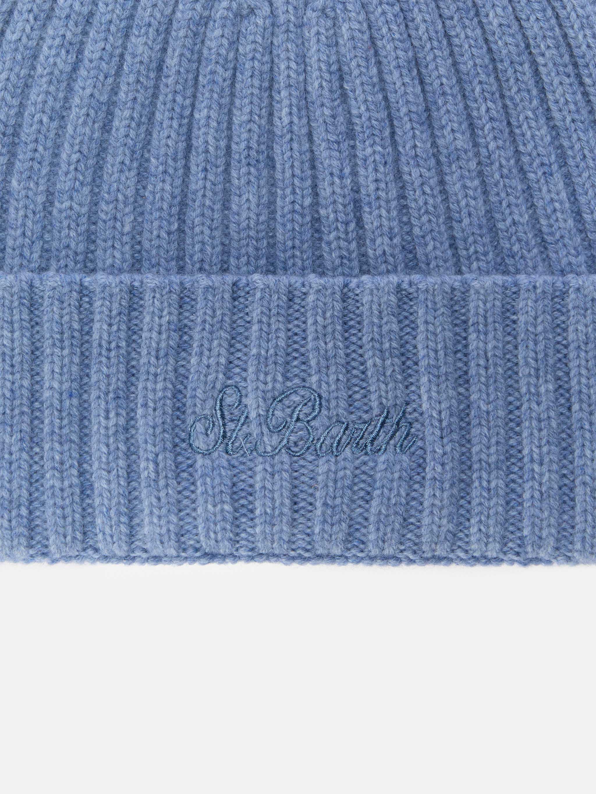 Wool Wengen Beanie Powder Blue Hat