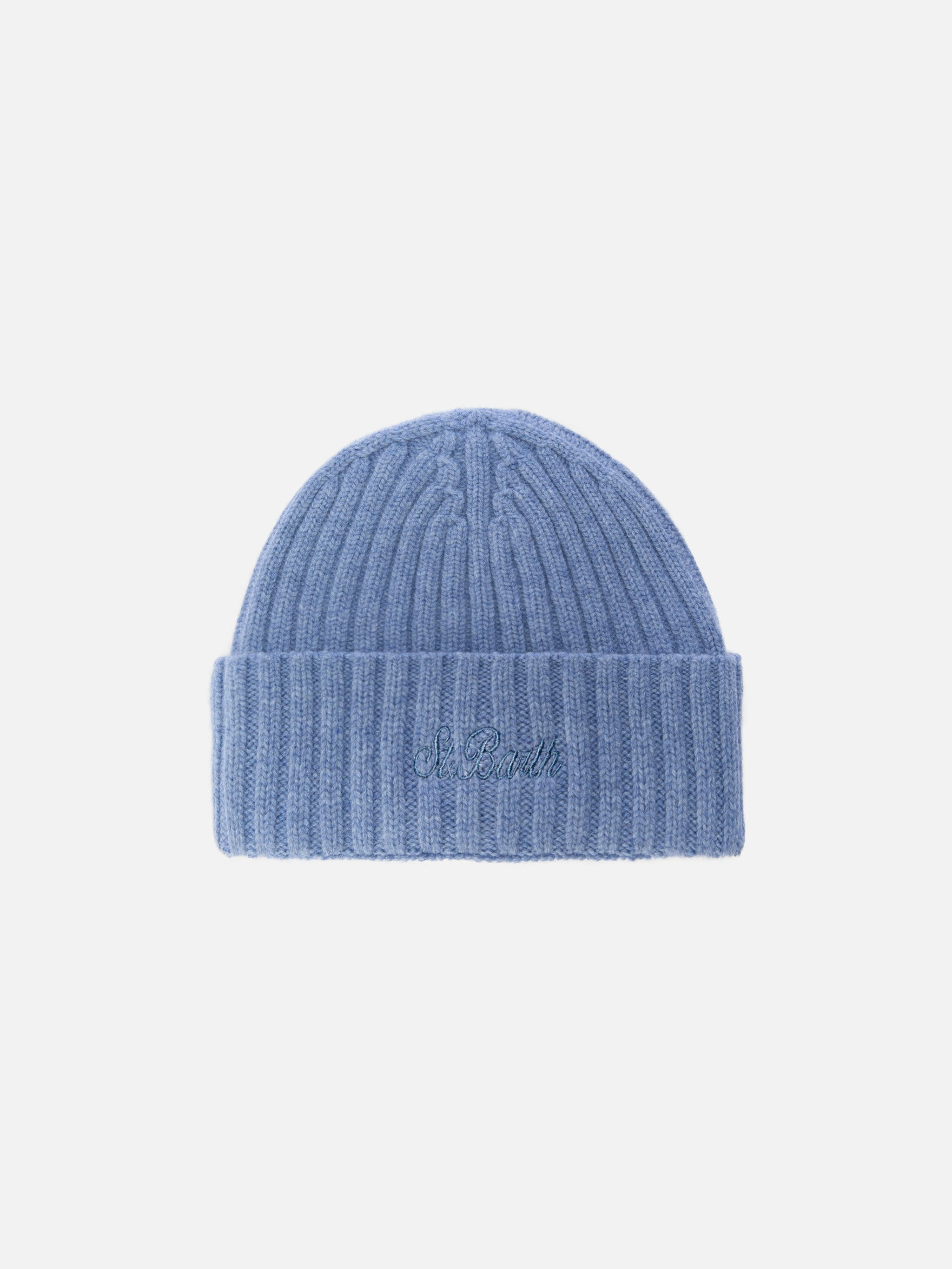 Wool Wengen Beanie Powder Blue Hat