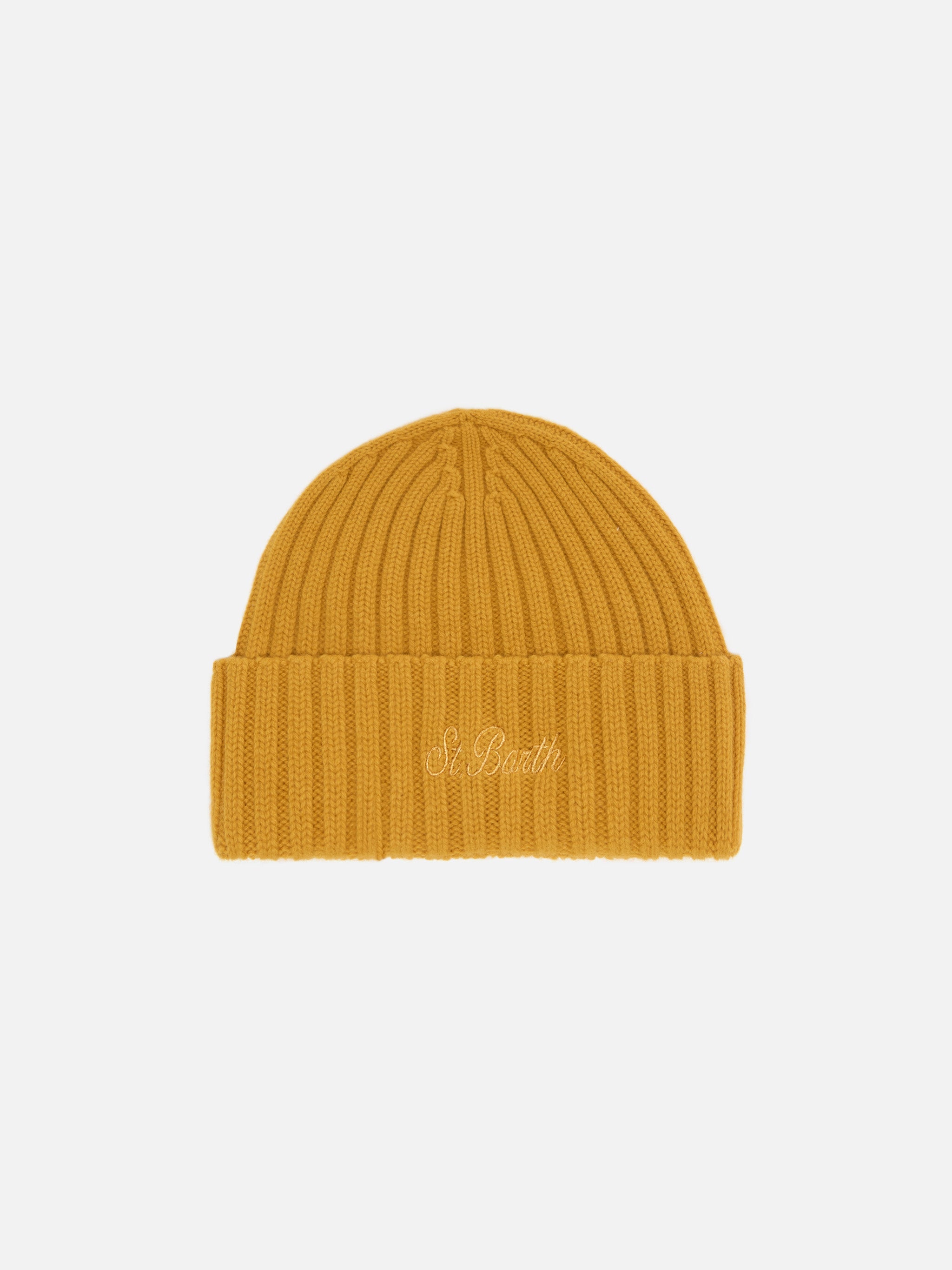 Wool Wengen Beanie Mustard Yellow Hat