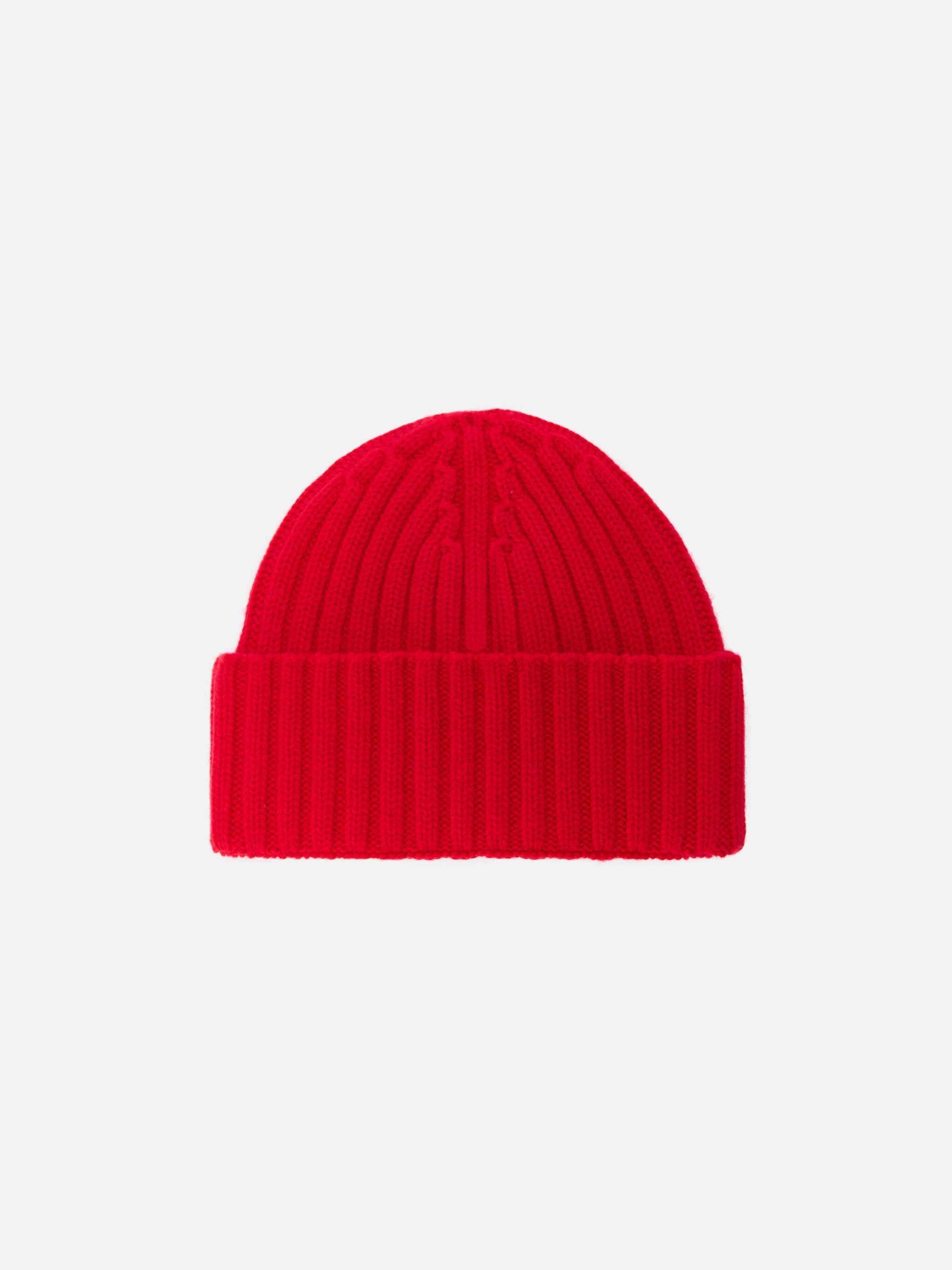 Wengen Beanie Red Wool With St. Barth Embroidery On The Turn-Up Hat