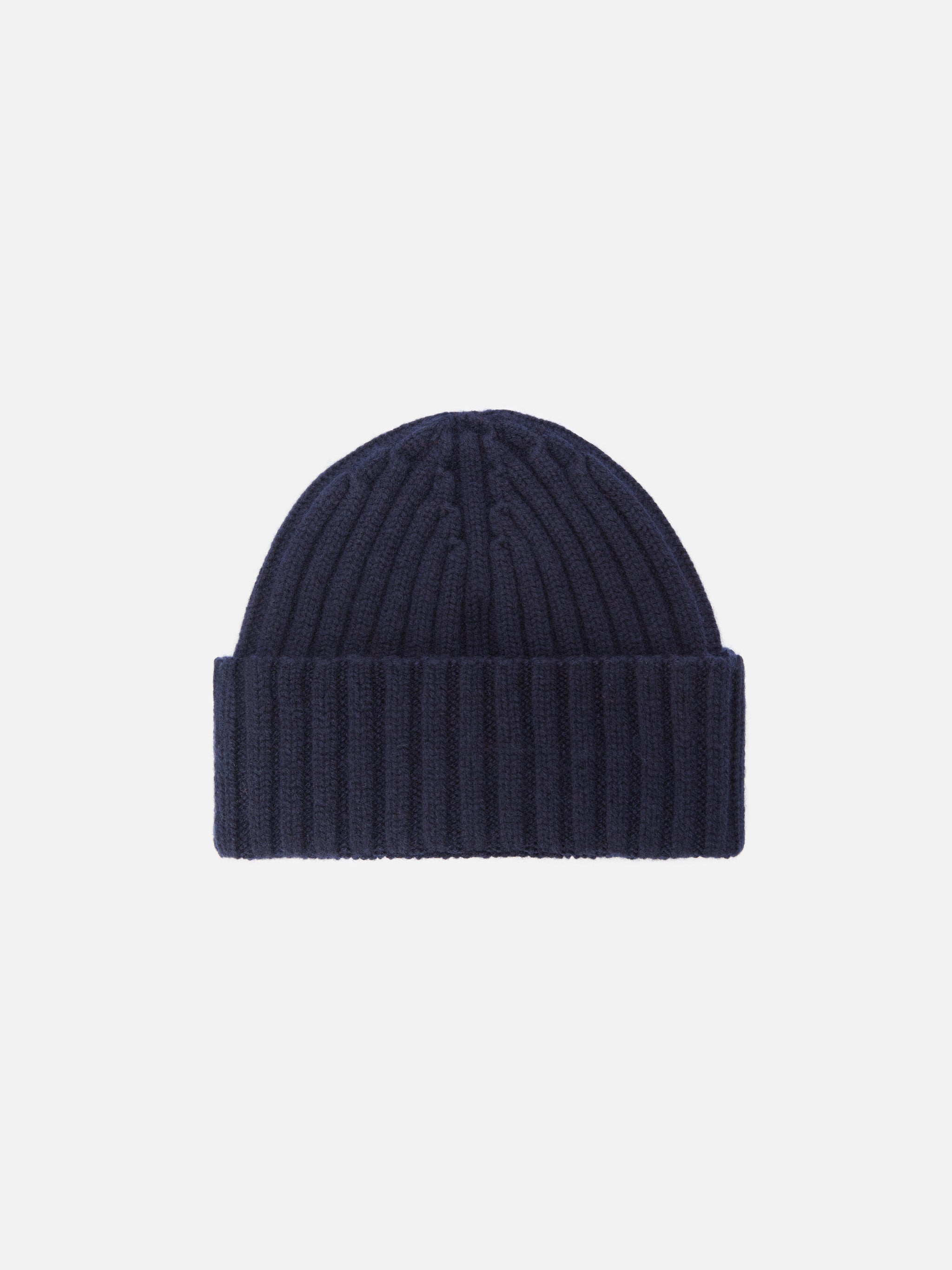 Wengen Beanie Navy Blue Wool With St. Barth Embroidery On The Turn-Up Hat