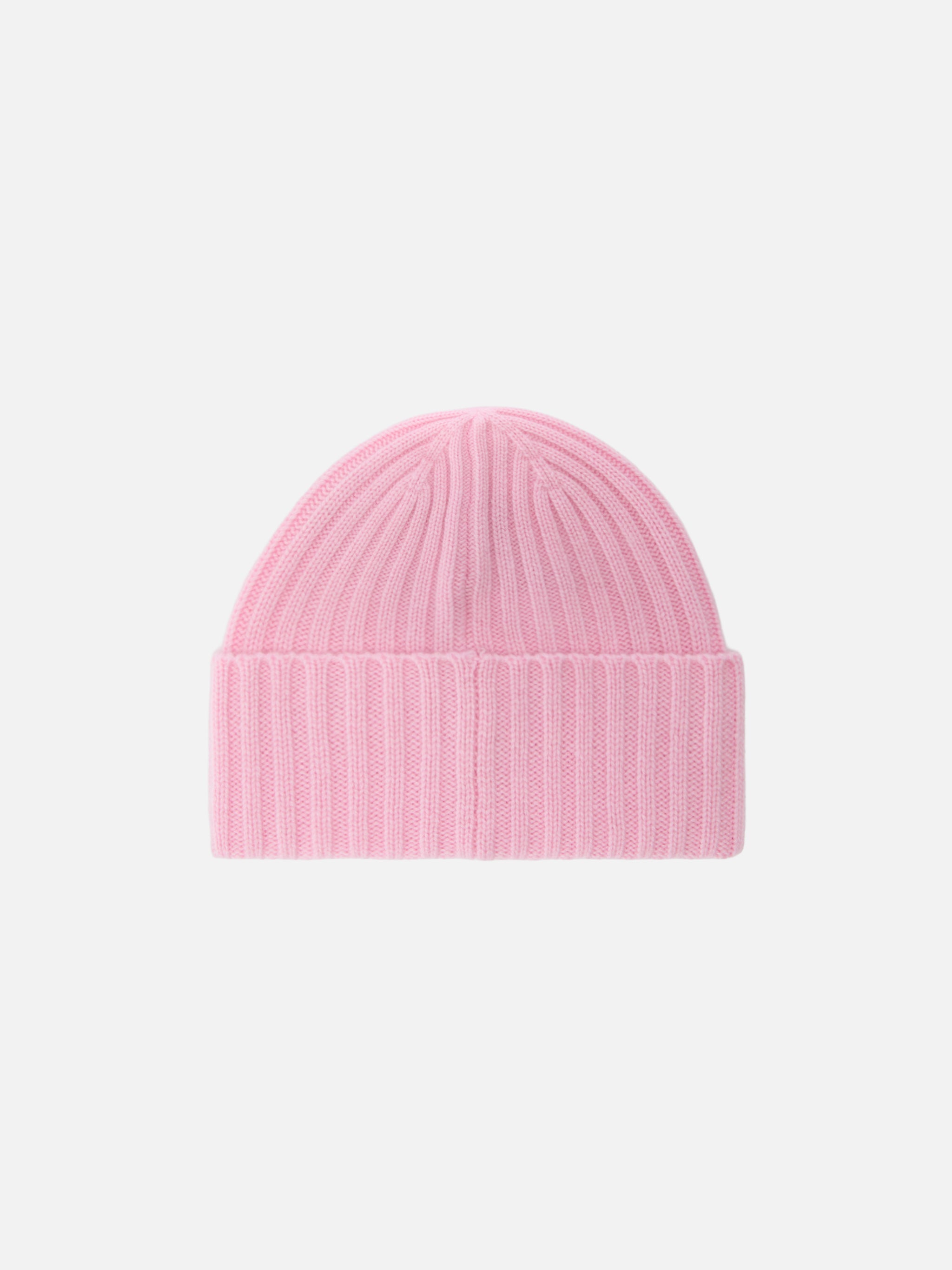 Wengen Beanie Pink Cashmere With St. Barth Embroidery On The Turn-Up Hat
