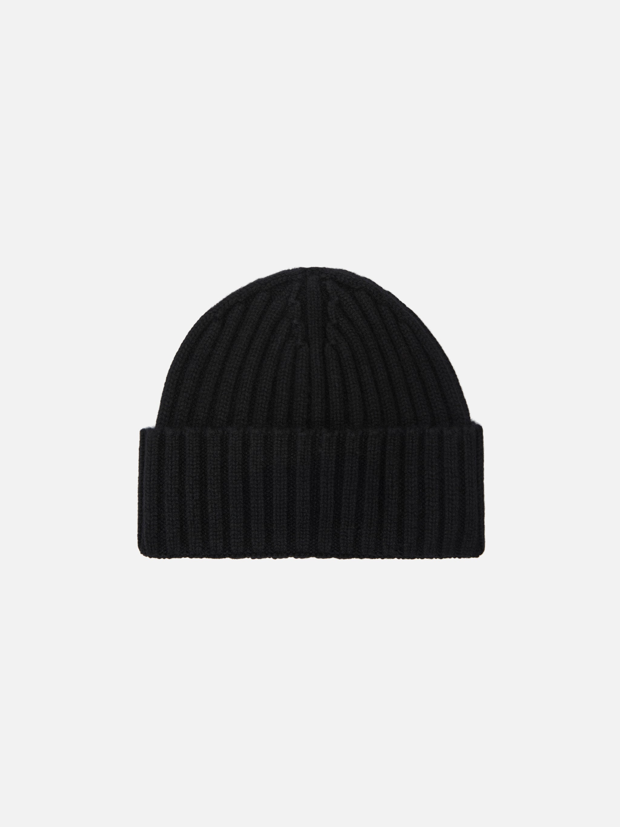 Wengen Beanie Black Cashmere With St. Moritz Embroidery Hat
