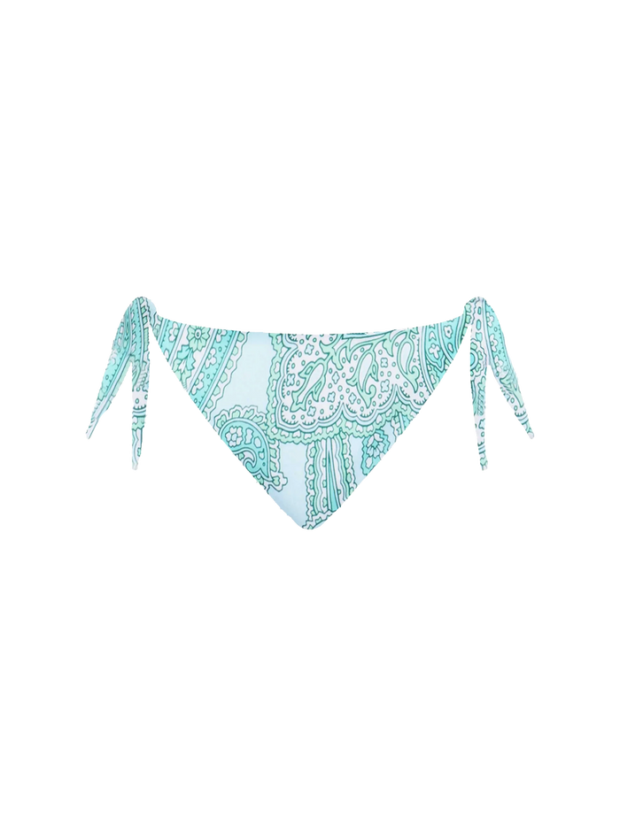 Yali Multicolor Paisley Swim Briefs Verde Acqua Bottom