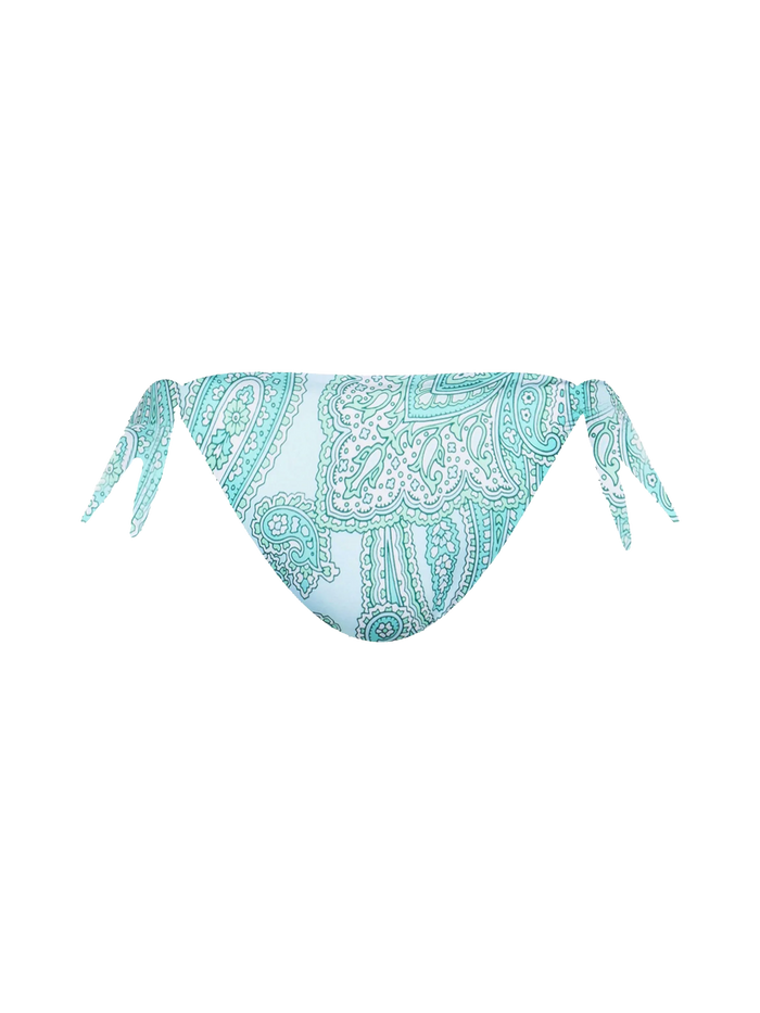 Yali Multicolor Paisley Swim Briefs Verde Acqua Bottom