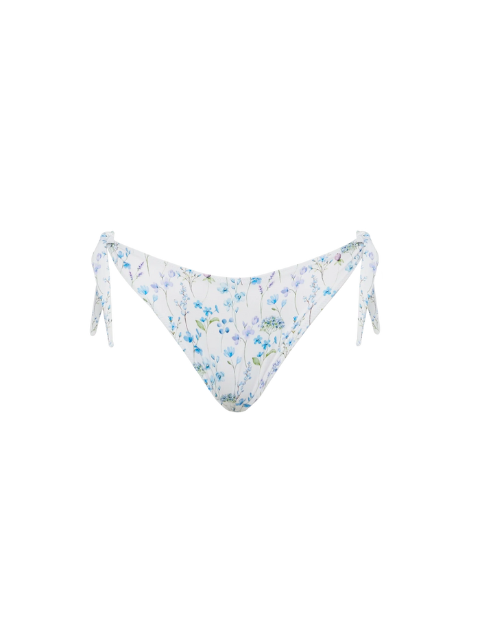 Yali Classic Swim Briefs With Floral Print White Bottom