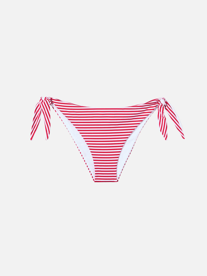 Red Striped Swim Briefs Bottom