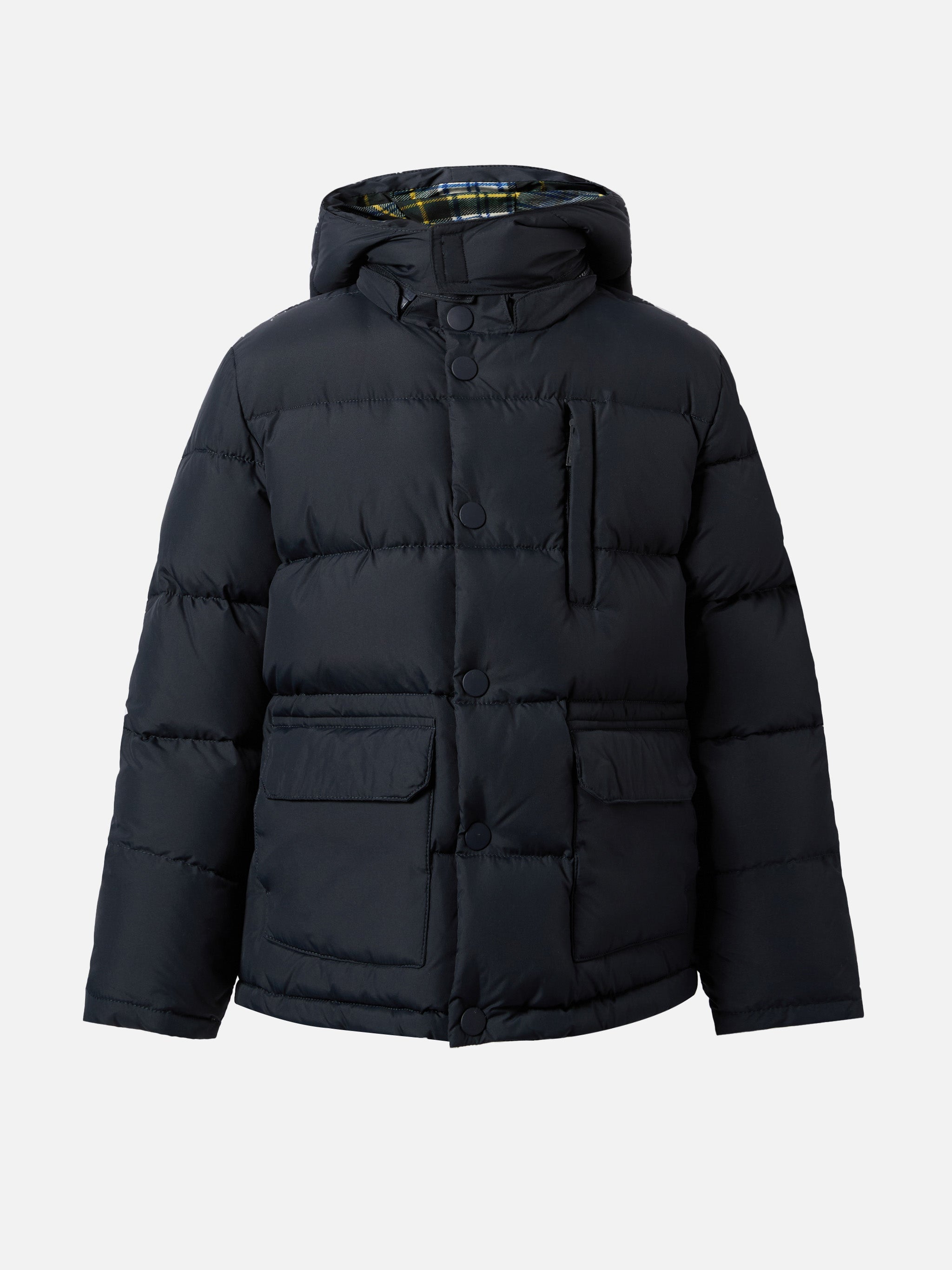 Hooded Down Padded Jacket Young Navy Blue