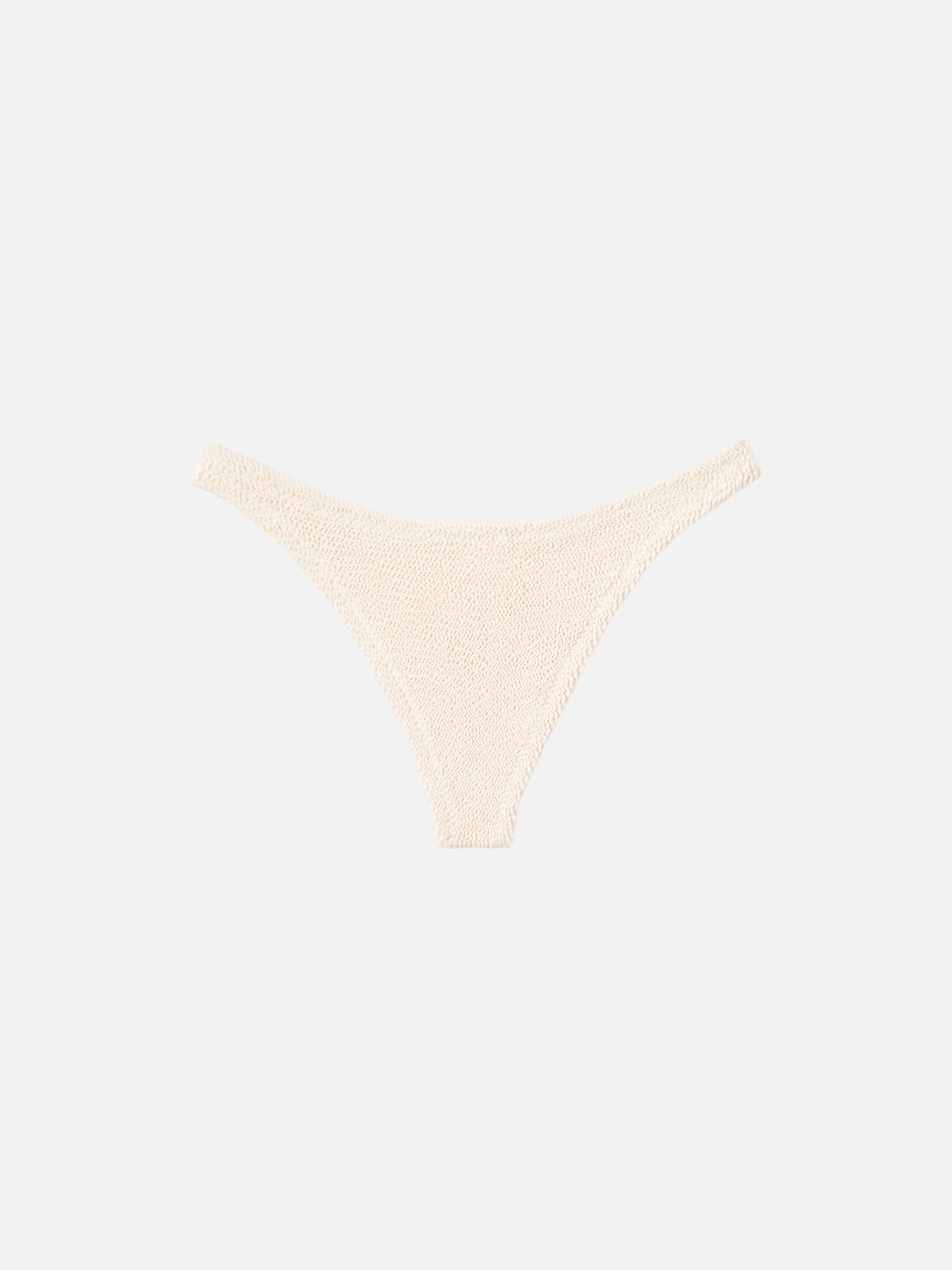 Naomi Beige Crinkle Cheeky Swim Briefs Bottom
