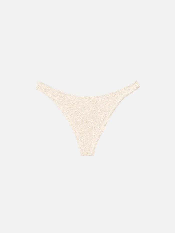 Naomi Beige Crinkle Cheeky Swim Briefs Bottom