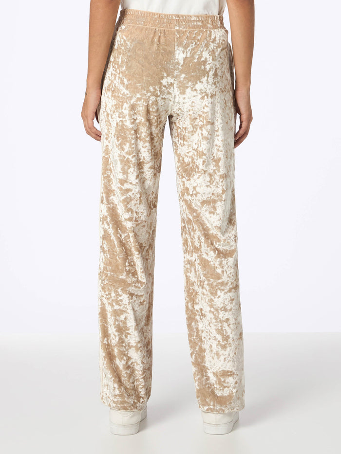 Yvonne Beige Chenille Jogger Pants Brown