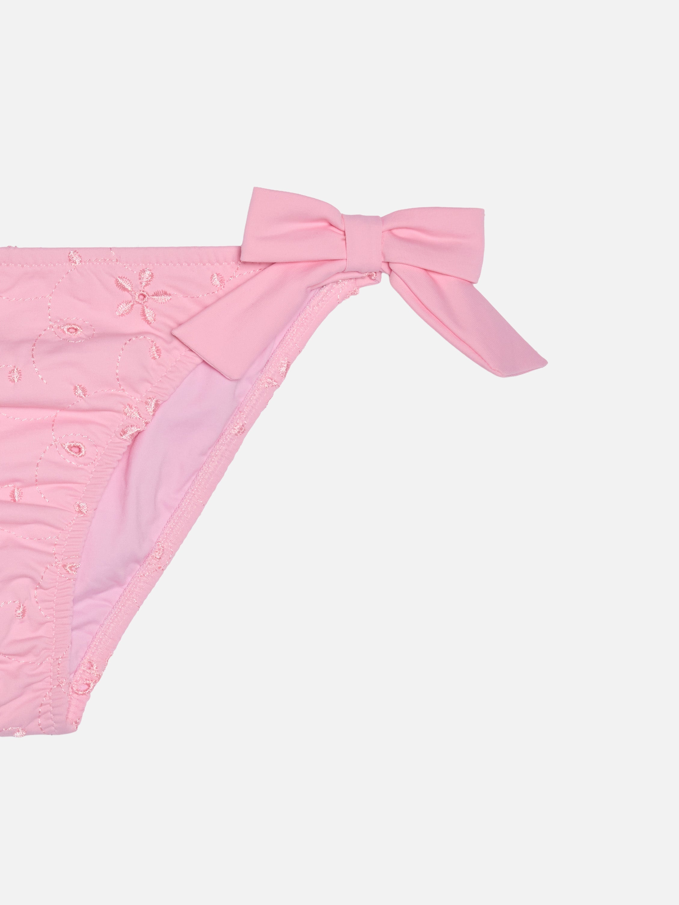 Classic Swim Briefs Zippy Pink Sangallo Lace Bottom