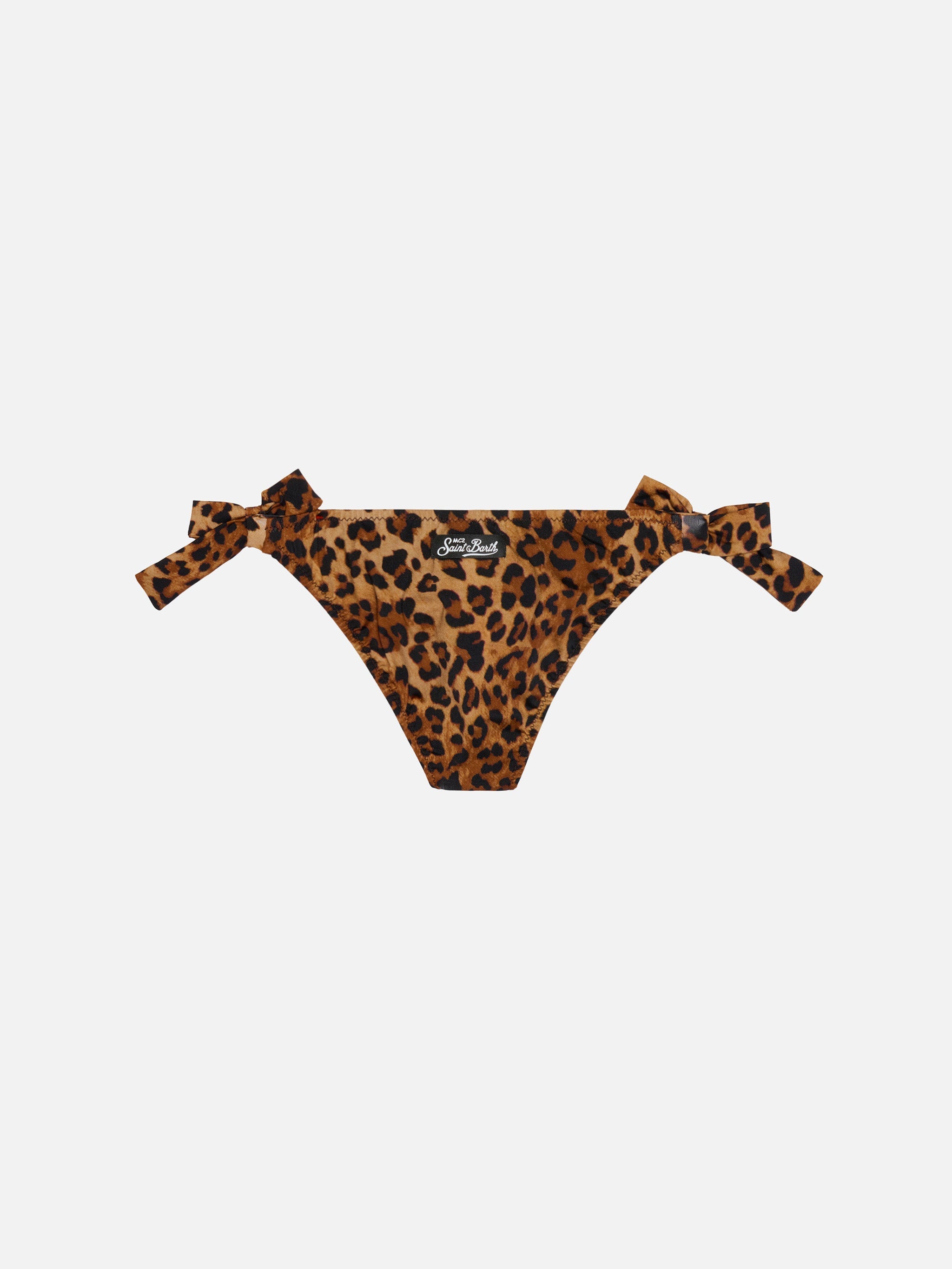 Classic Swim Briefs Zippy With Animalier Print White Bottom
