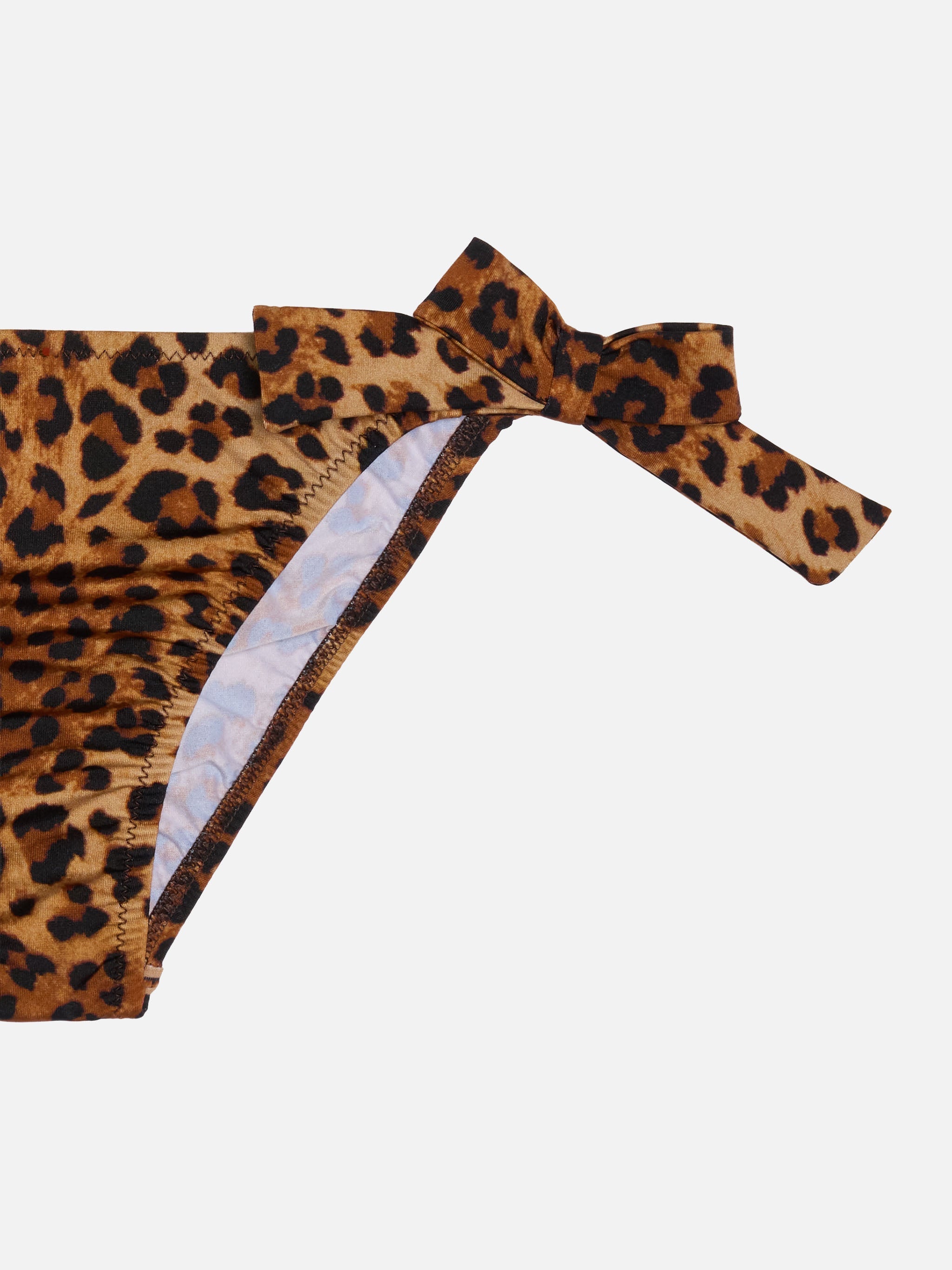 Classic Swim Briefs Zippy With Animalier Print White Bottom