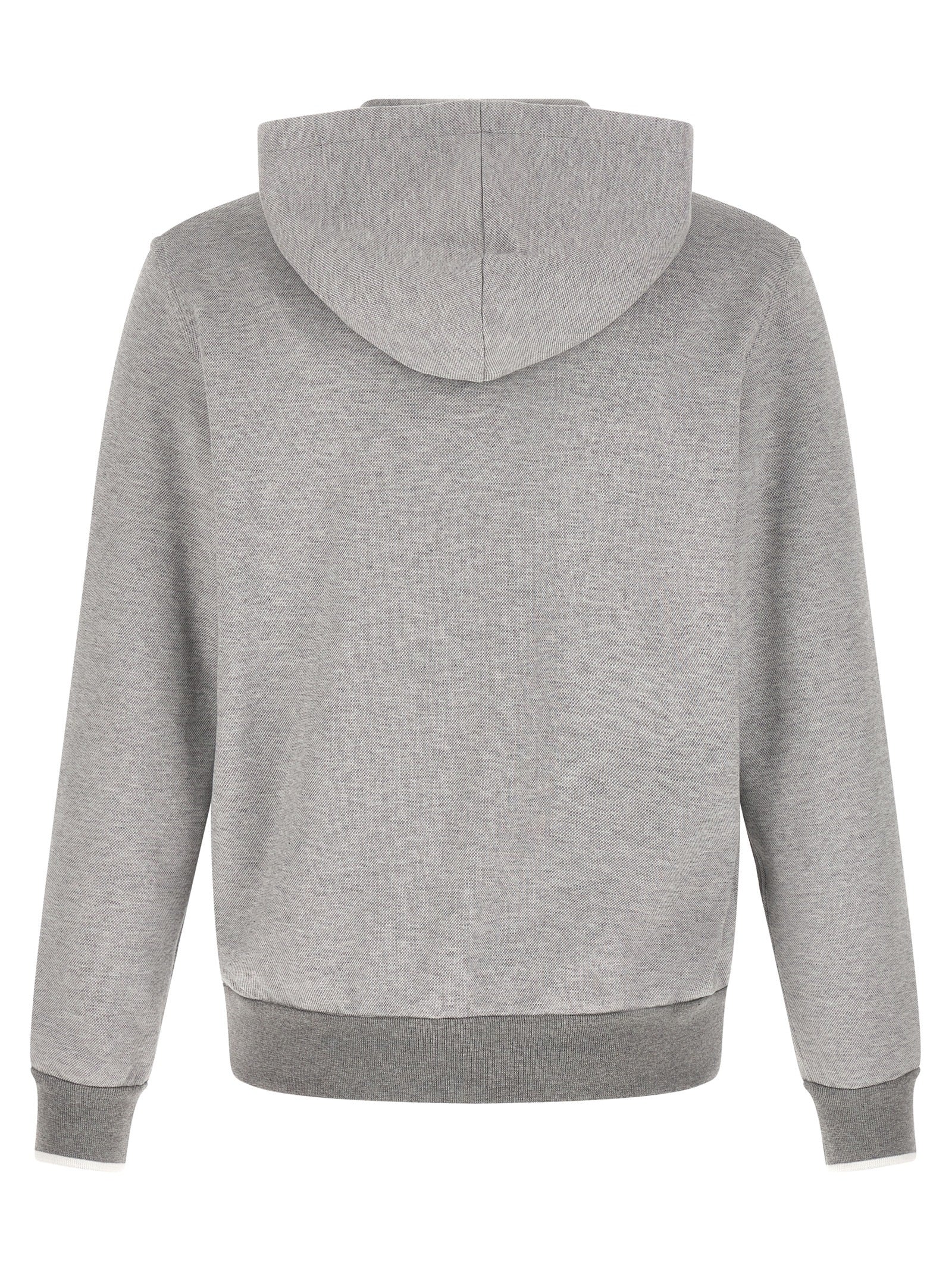 Piquet cotton hoodie Gray Sweatshirt