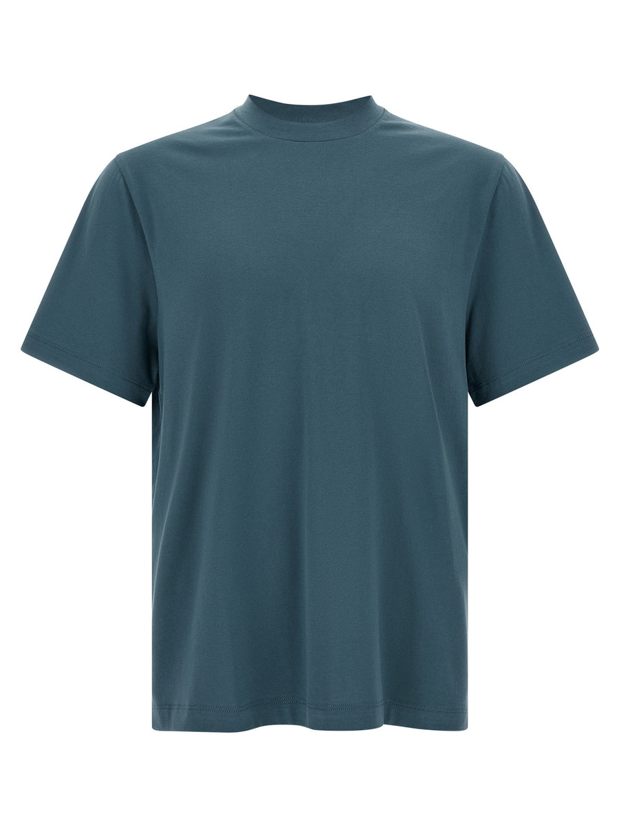 Brioni Logo-Embroidered Cotton T-Shirt — Teal