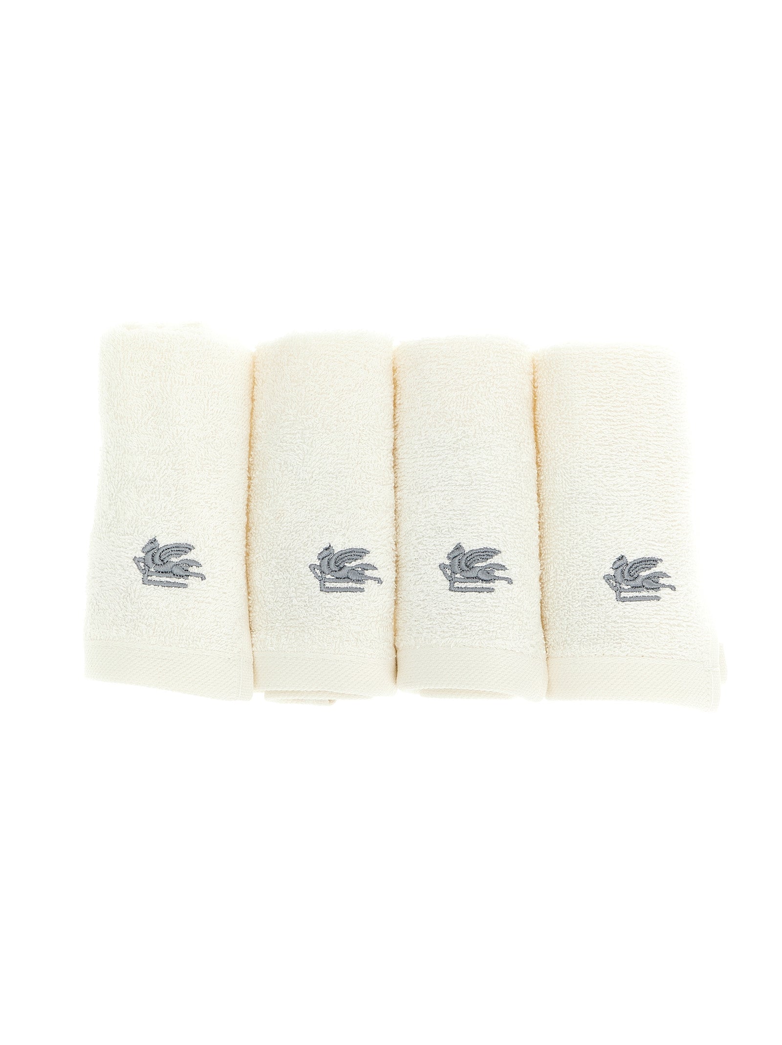 Set of 4 washbasins + 7Plies basket Beige Cotton Towels