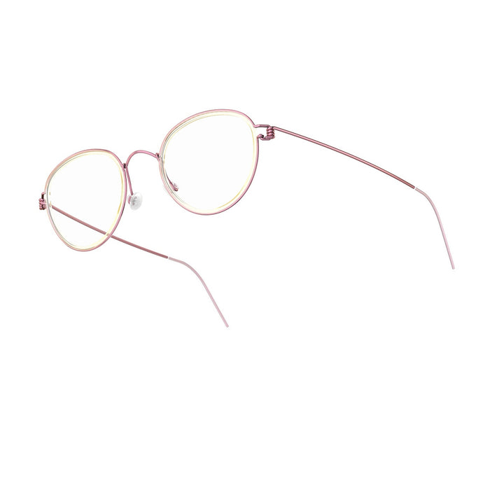 Lindberg Kid Teen Air Rim Jackie P70-P70-P70-K226 Beige-Pink Acetate/metal Occhiali Da Vista