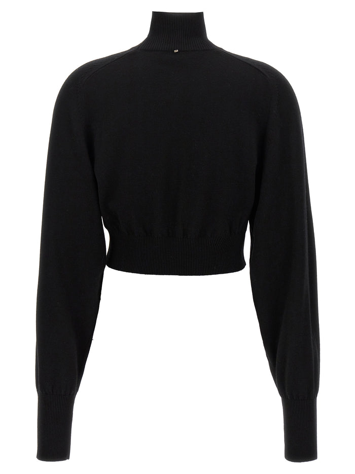 Ululato turtleneck sweater Black Virgin Wool Sweater, Cardigans