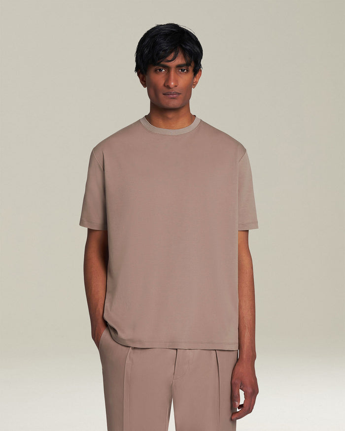 MILANO - T-SHIRT COTTON Taupe Polo/t