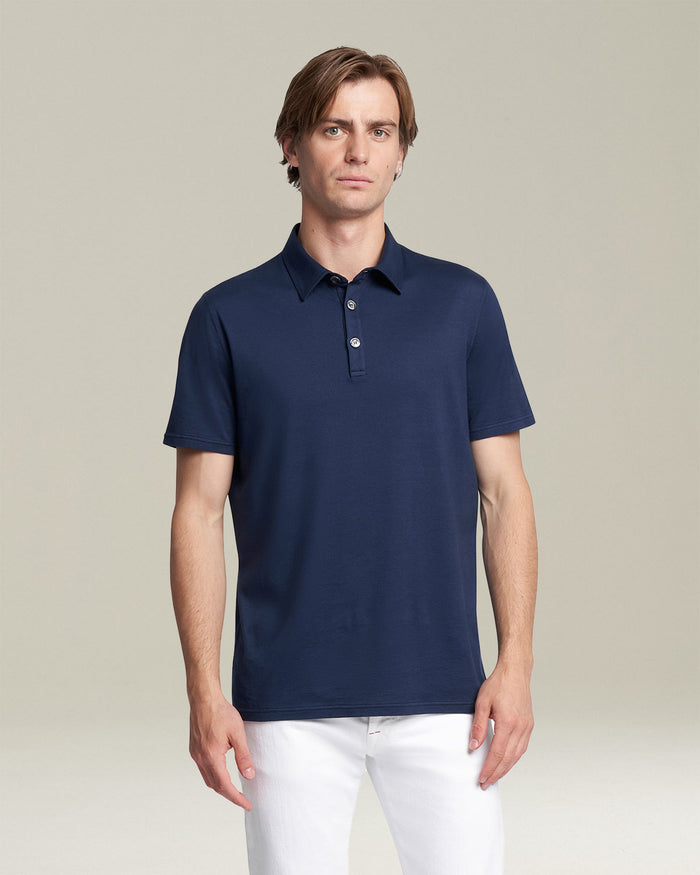 JERSEY POLOSHIRT COTTON Blue Accessoires Pearl Polo/t