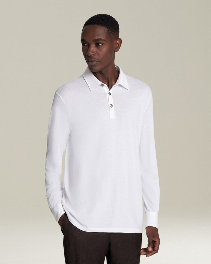 JERSEY POLOSHIRT COTTON White Accessoires Pearl Polo/t