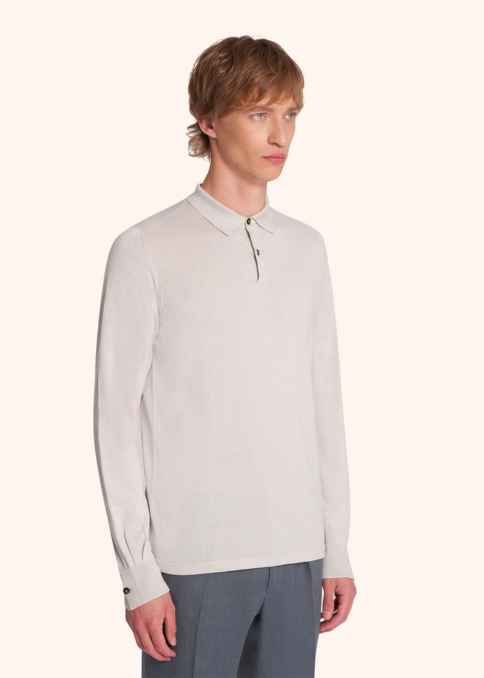 JERSEY POLOSHIRT L-S COTTON Ice/milkwhite Accessoires Horn Polo/t