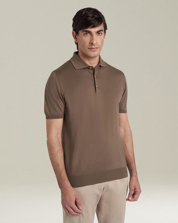 POLO SHIRT COTTON Taupe Accessoires Bone Polo/t