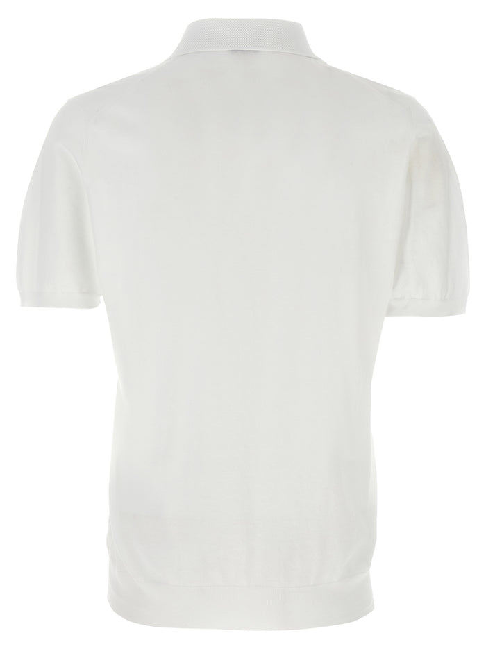 Honeycomb polo shirt White Cotton