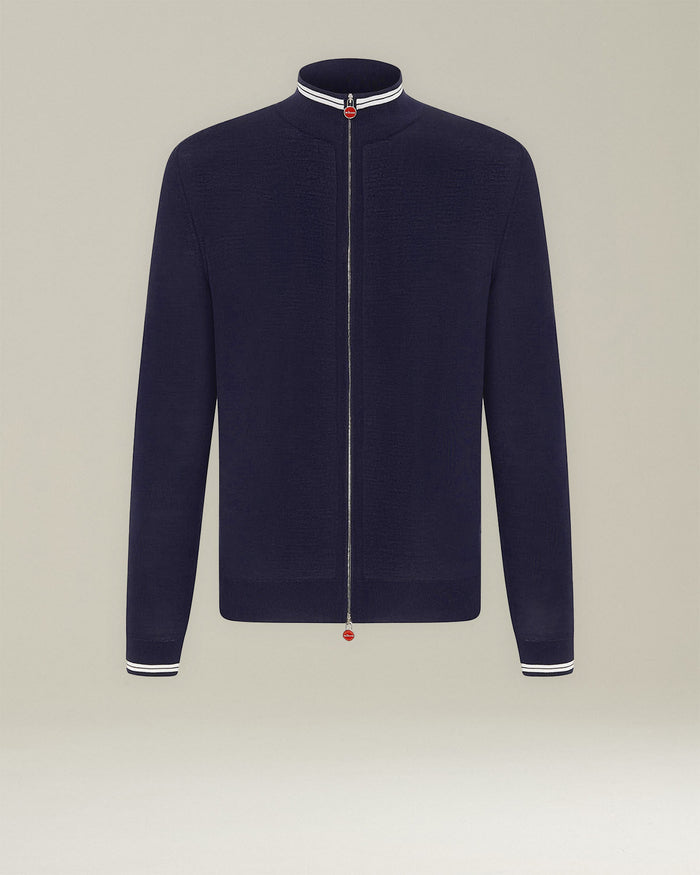 BLOUSON WOOL Blue/white Outerwear
