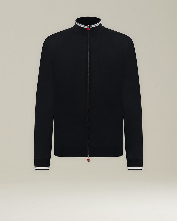 BLOUSON WOOL Black/white Outerwear