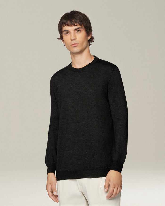 SWEATER ROUNDNECK CASHMERE Anthracite Knitwear