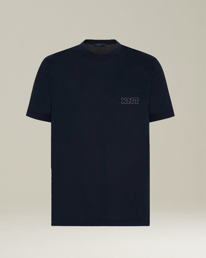 JERSEY T-SHIRT S-S COTTON Blue Knitwear