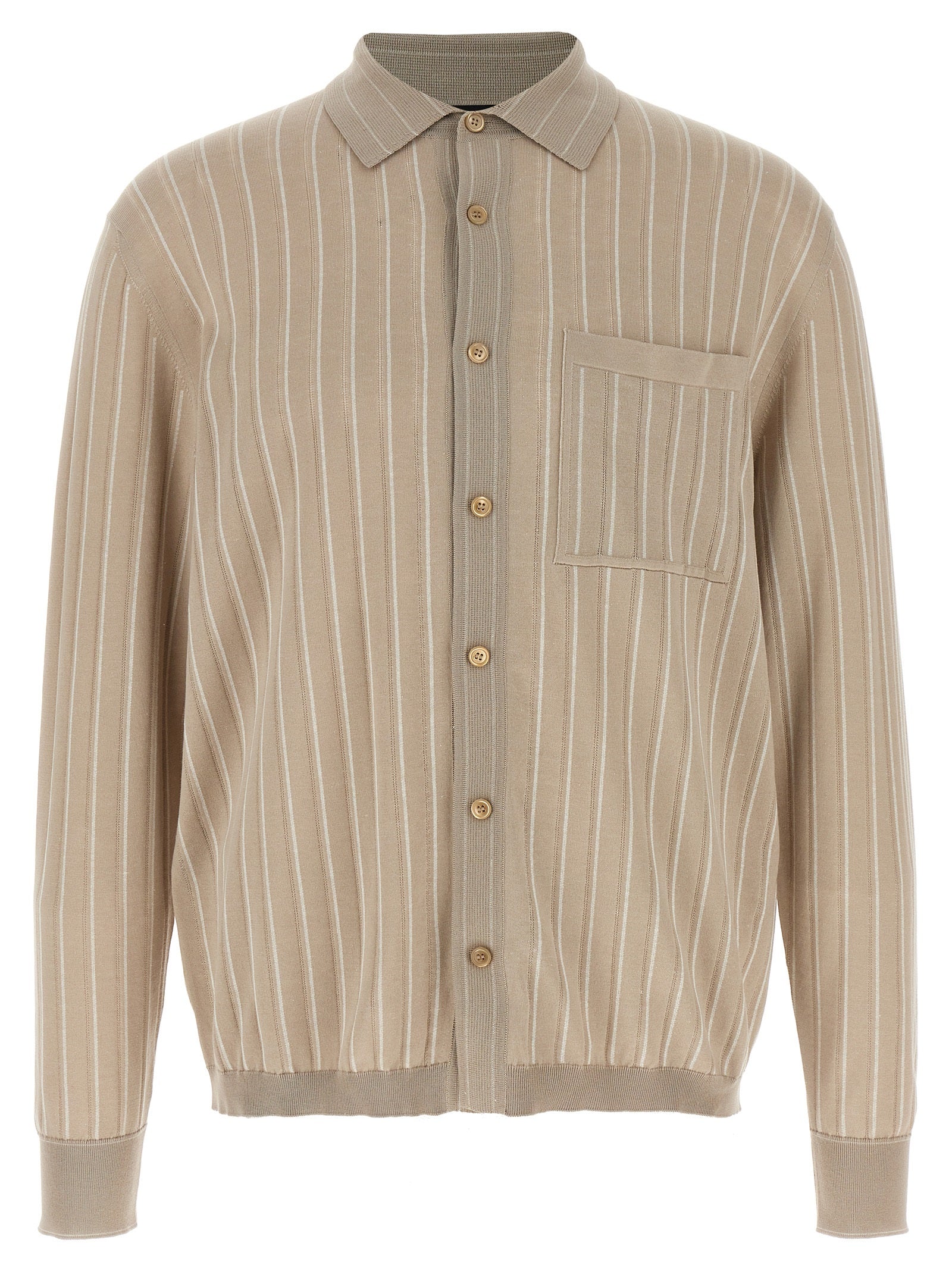 Knitted shirt Beige Shirt, Blouse
