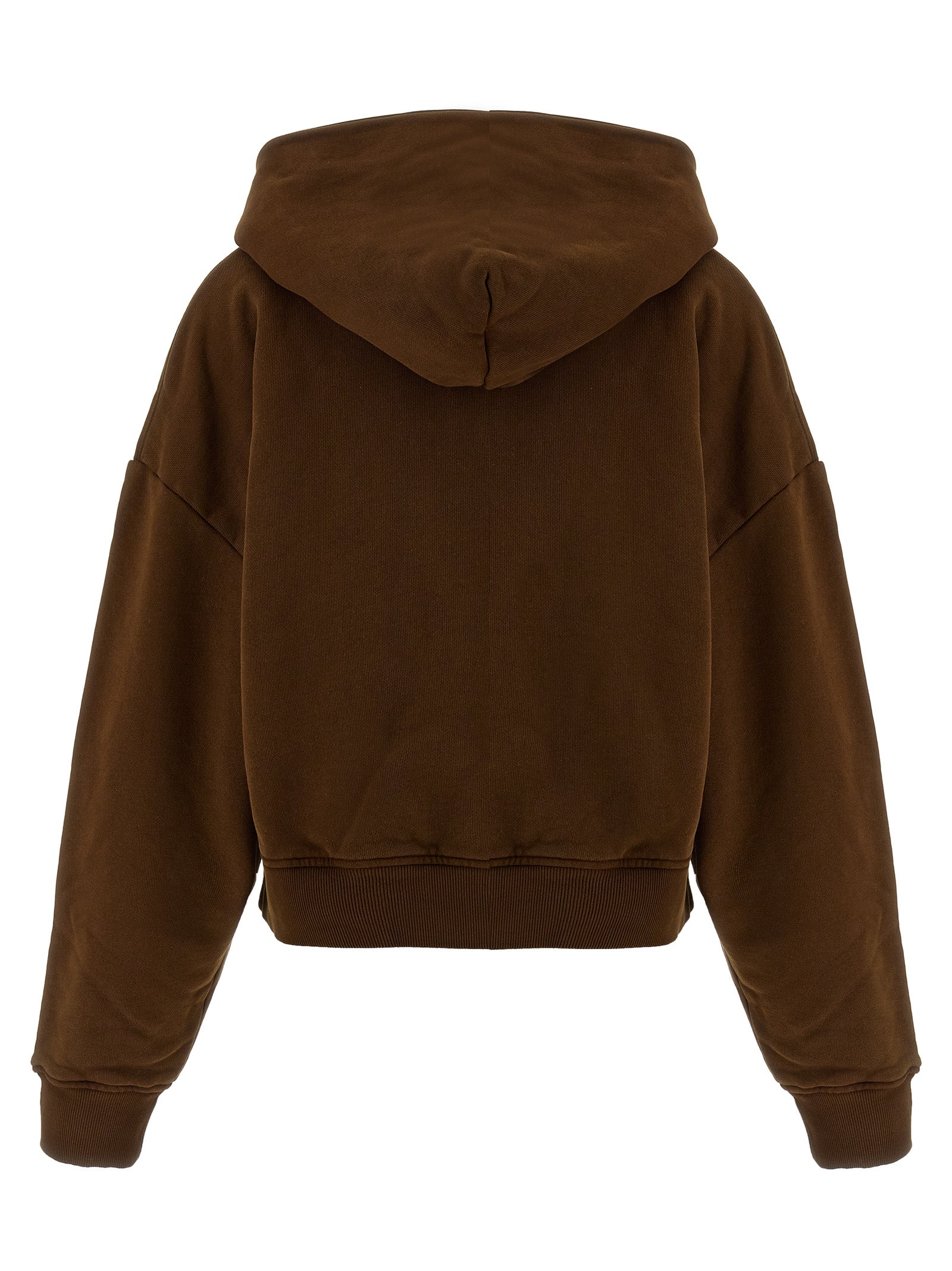 Thermal hoodie Brown Cotton Sweatshirt