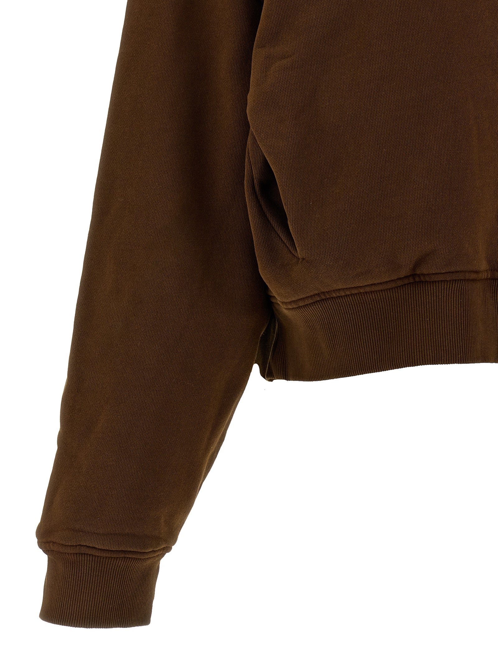 Thermal hoodie Brown Cotton Sweatshirt