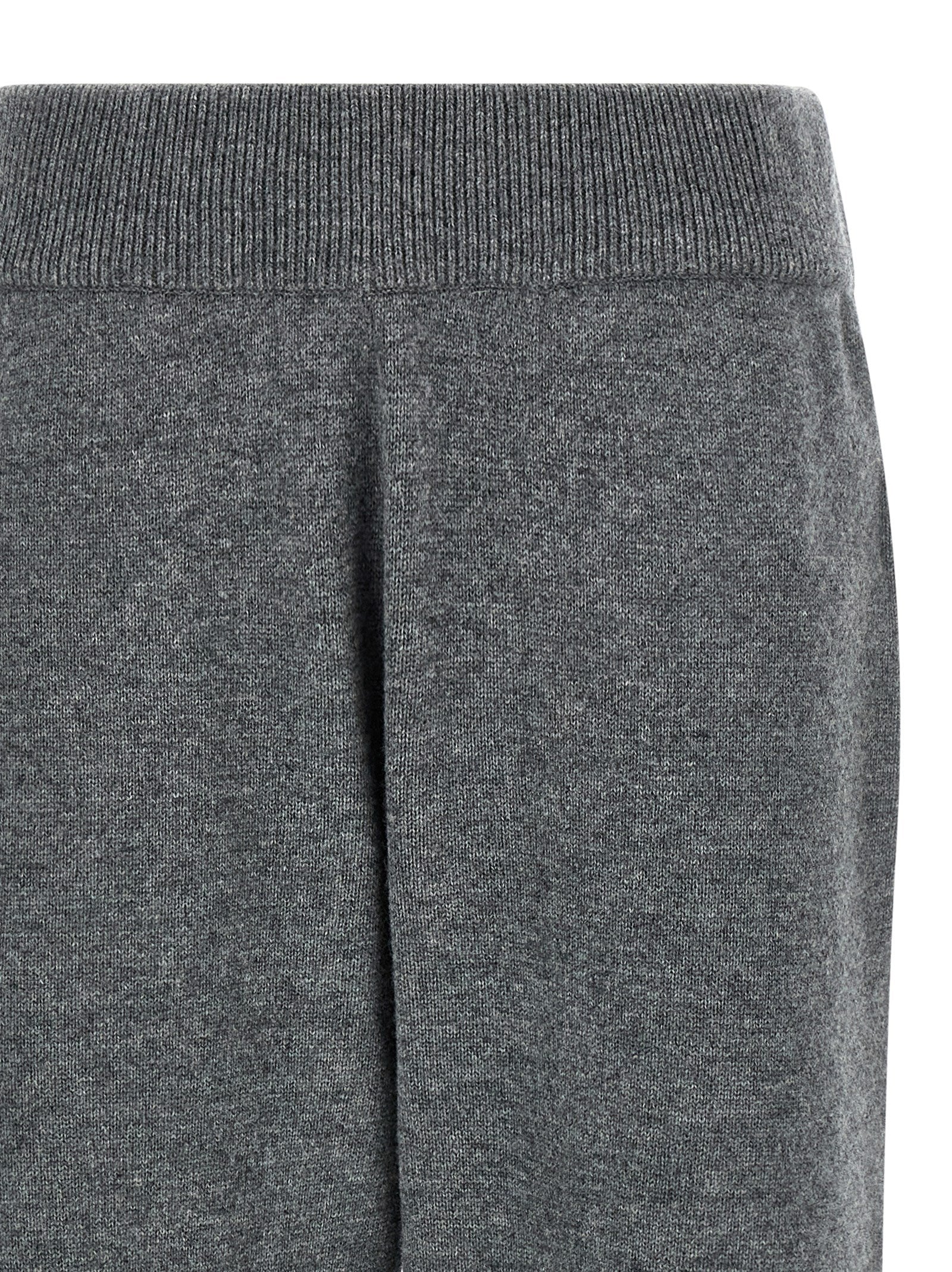 Knit Lounge Concrete pants Gray Merino Wool Cachemire