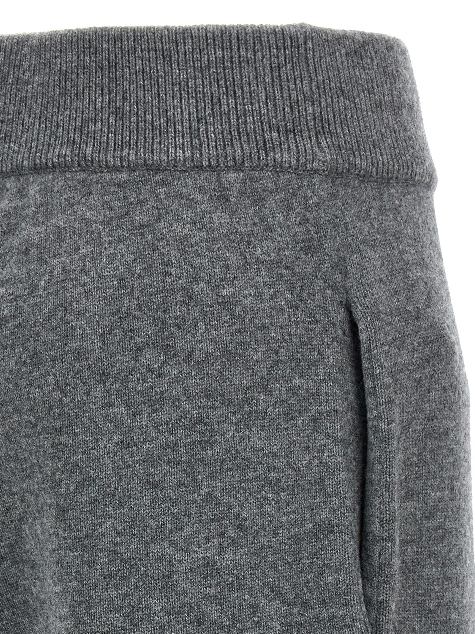Knit Lounge Concrete pants Gray Merino Wool Cachemire