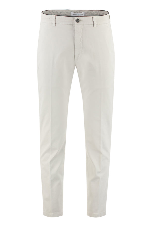 Prince Cotton Chino Trousers Gray Modal Chinos
