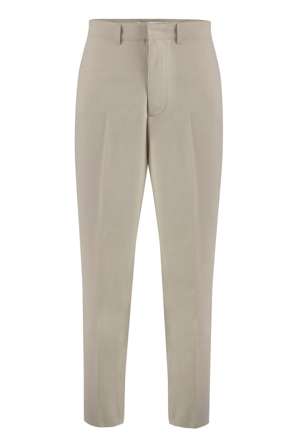 E-Motion Wool-Blend Trousers Beige Chinos